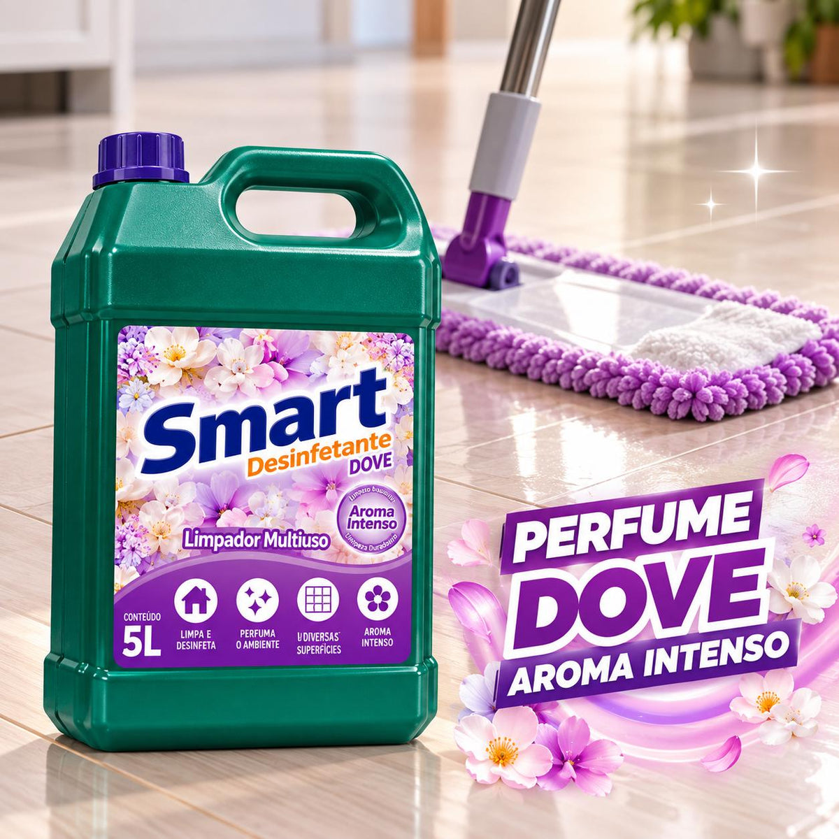 Desinfetante Dove Limpeza e Perfume 5L Smart