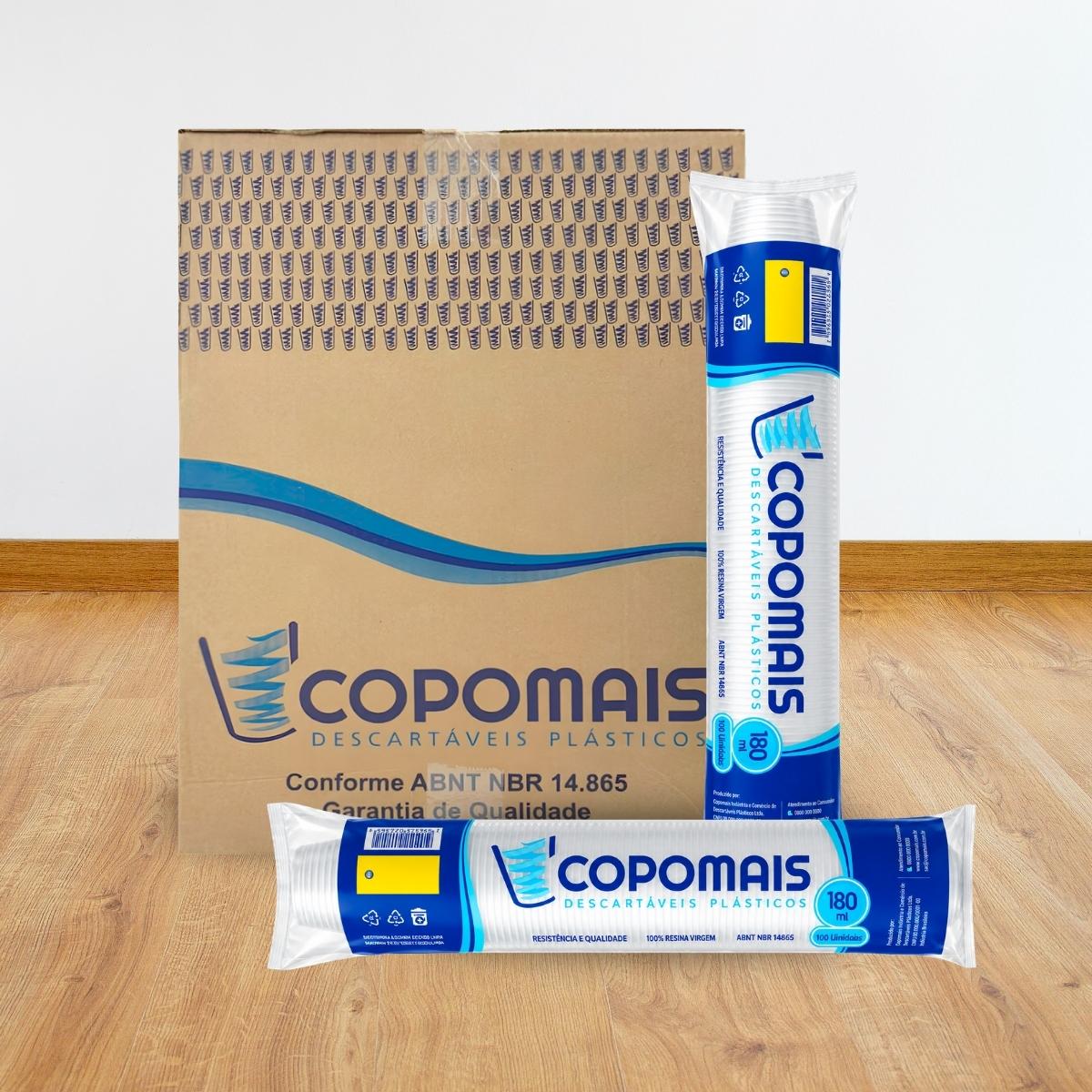Copo P/ Água Reforçado 180ml Transparente  Descartável  2500 Uni