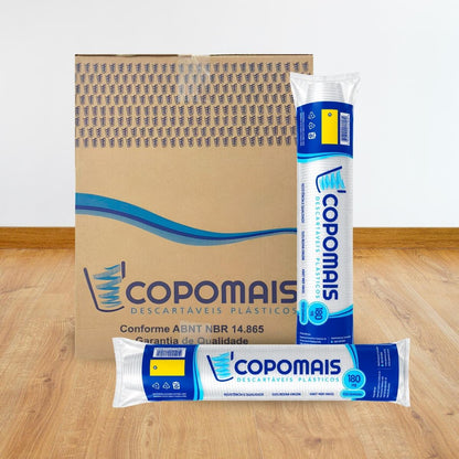 Copo P/ Água Reforçado 180ml Transparente  Descartável  2500 Uni