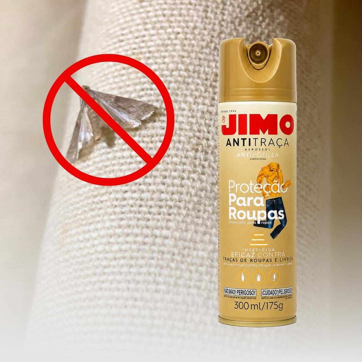 Anti Traça Spray 300ml Proteção Roupas Livros Armários Jimo