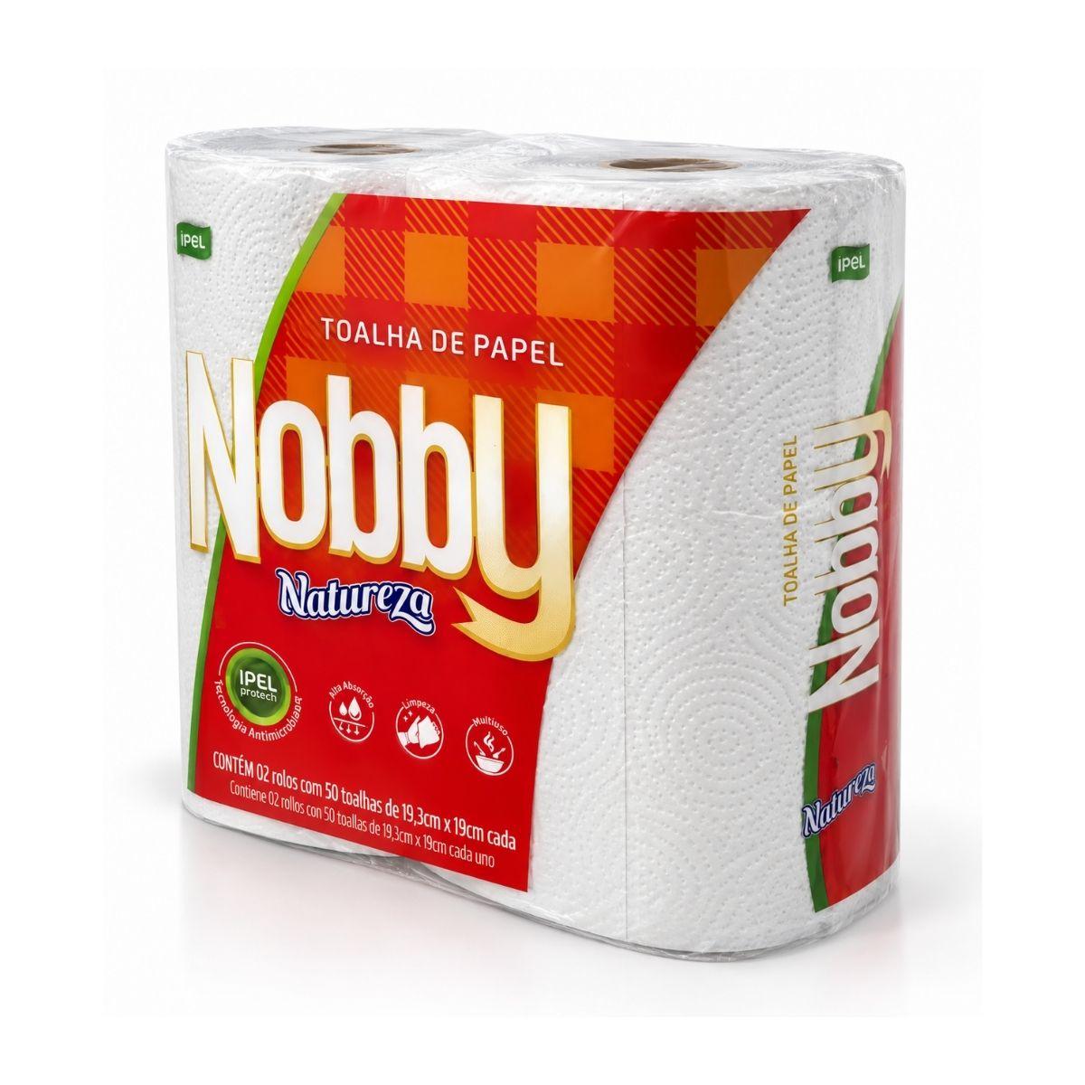 Papel Toalha Para Cozinha  Nobby Com 2 Rolos  19,3X19Cm