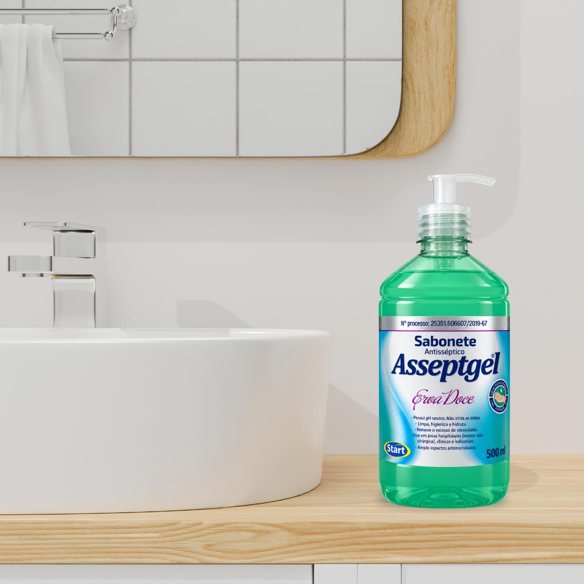 Sabonete Antisséptico Erva Doce Asseptgel 500ml
