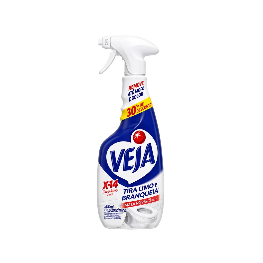 Desinfetante Cloro Ativo X-14 Tira Limo Branqueia Veja 500ml