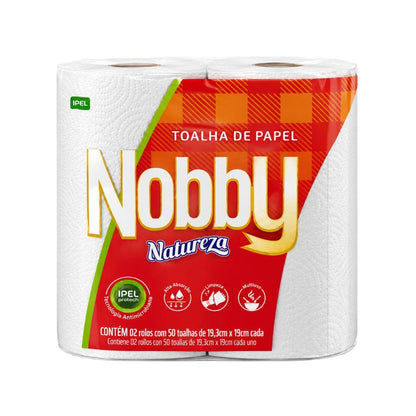 Papel Toalha Para Cozinha  Nobby Com 2 Rolos  19,3X19Cm