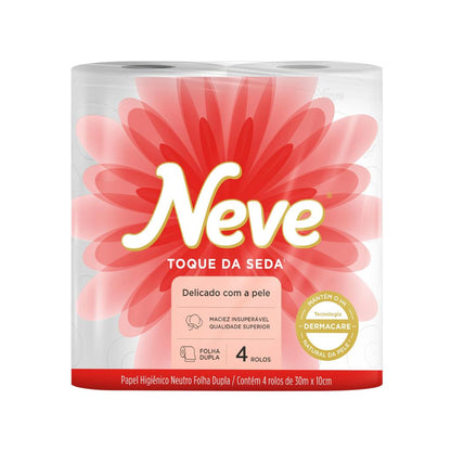 Papel Higiênico Folha Dupla com 04 rolos Neve