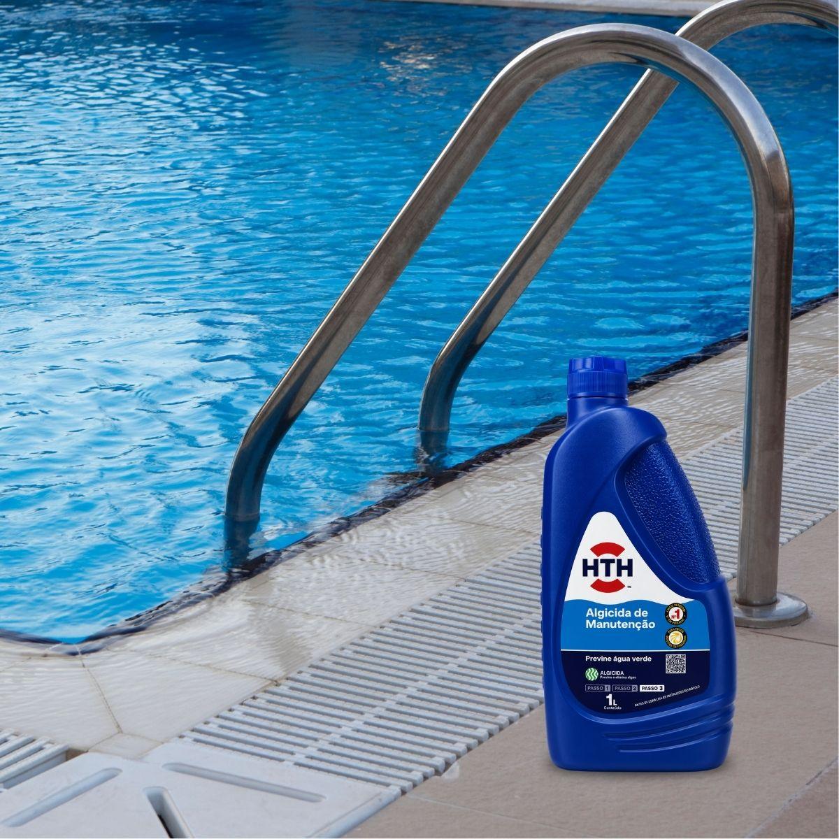 Algicida Manutenção Hth Previne Água Verde Algas Piscinas 1L