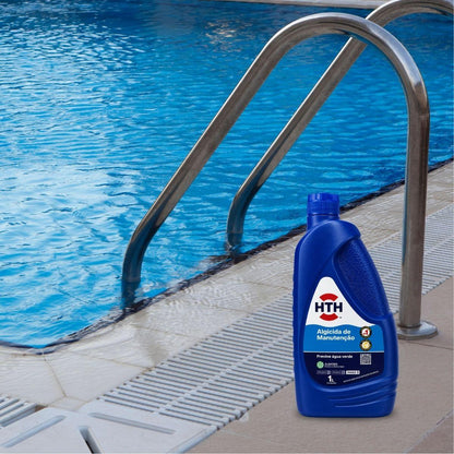 Algicida Manutenção Hth Previne Água Verde Algas Piscinas 1L