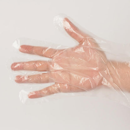 Luva Plástica Descartável Transparente 100 Unid Vabene
