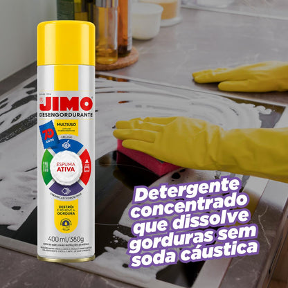Limpador Desengordurante Multiuso Espuma Ativa Jimo 400ml