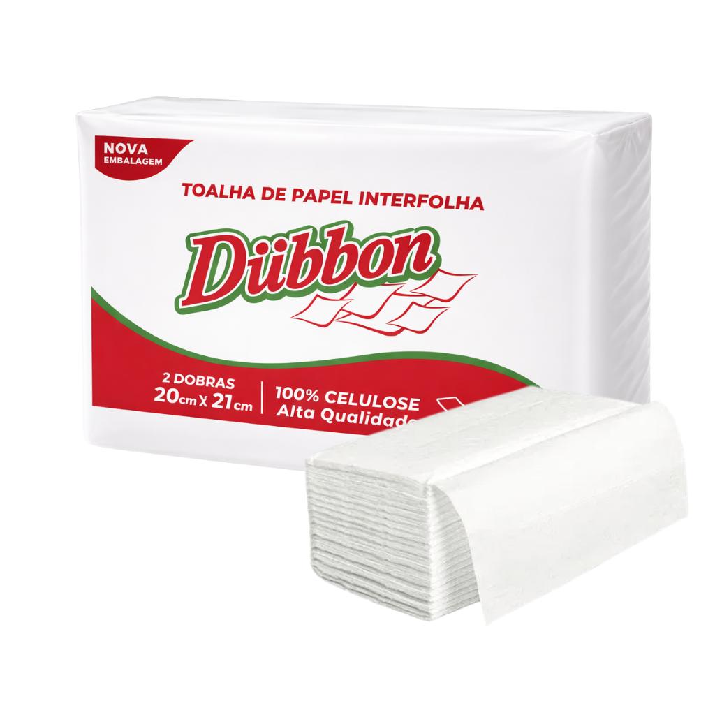Toalha Papel Interfolha 2 Dobras 20x21 100% Celulose Dubbon