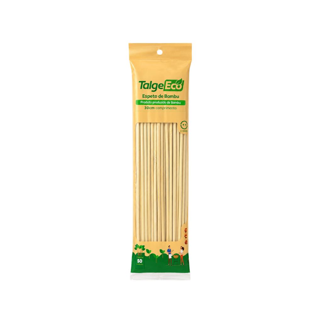 Espetos De Bambu Talge 30cm 50 Unid Para Churrasco E Festas