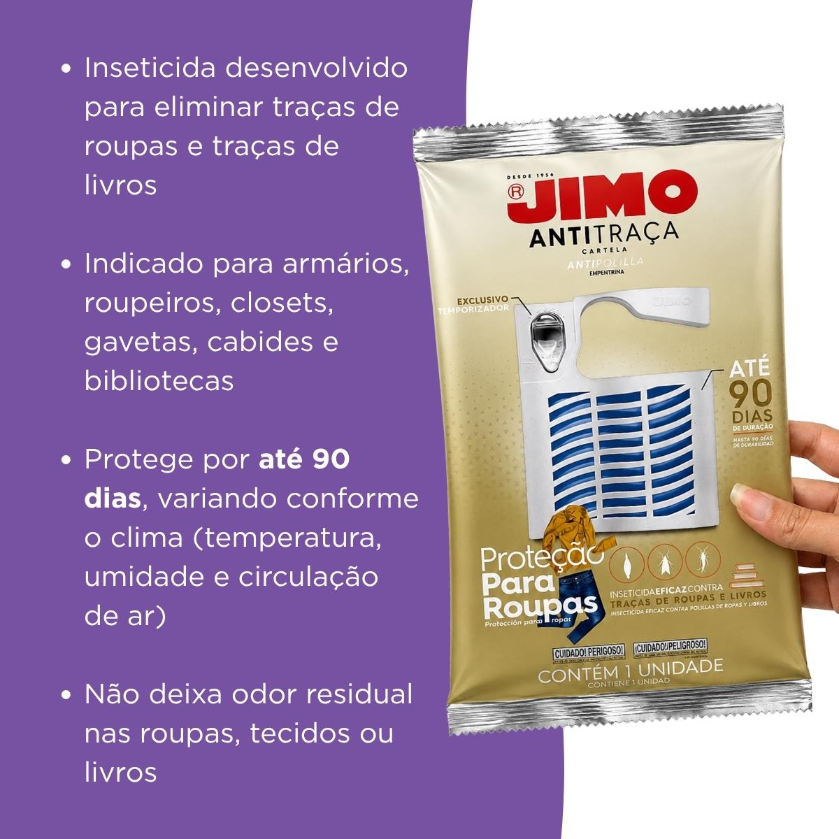 Mata Anti Traça Cartela Traça Guarda Roupa Gavetas Livro Jimo