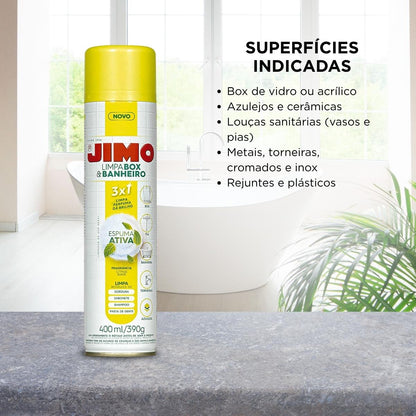 Limpa Box & Banheiro Jimo limpa, perfuma e dá brilho 3 em 1 400ml