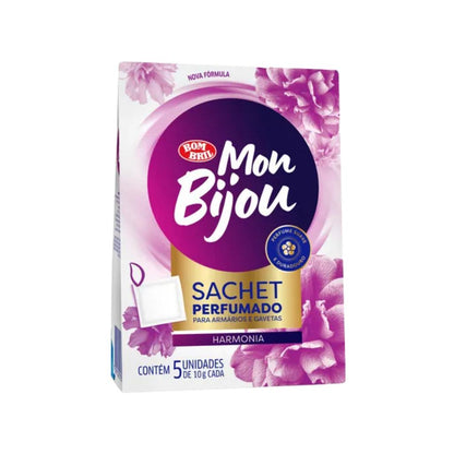 Sache Perfumador de Roupas Harmonia Mon Bijou Bombril 5 Unidades