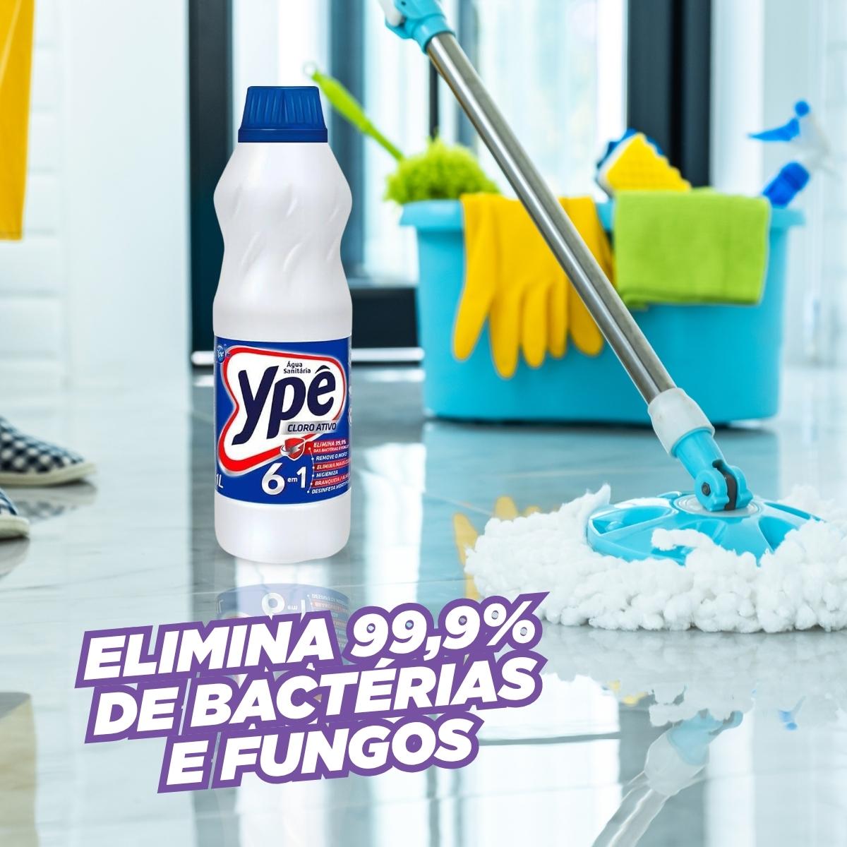Água Sanitária E Alvejante Cloro Ativo 1 Litro Ypê