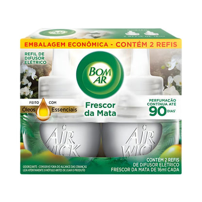 2 Refil Para Difusor Elétrico Frescor Da Mata Air Wick 16ml