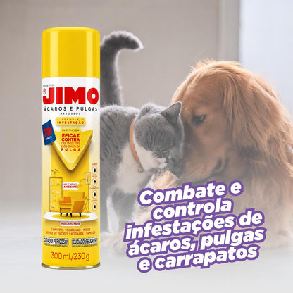 Inseticida Anti Pulgas E Ácaros 300ml Sem Cheiro Jimo