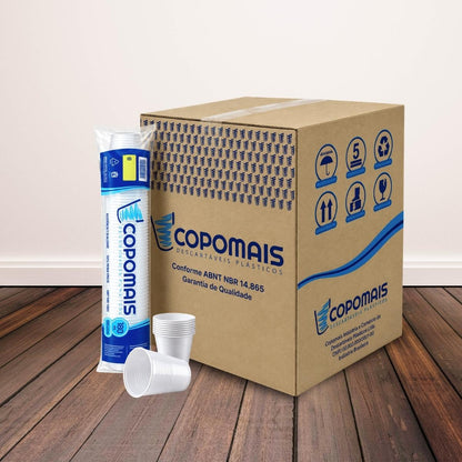 Copo P/ Água Reforçado 180ml  Branco Descartável  2500 Uni