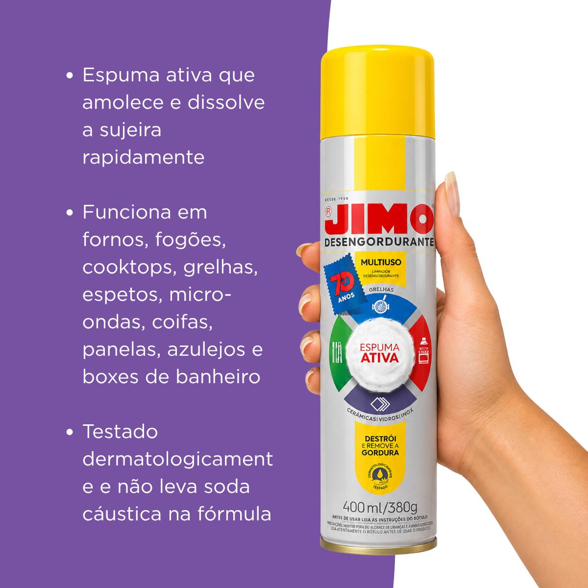Limpador Desengordurante Multiuso Espuma Ativa Jimo 400ml