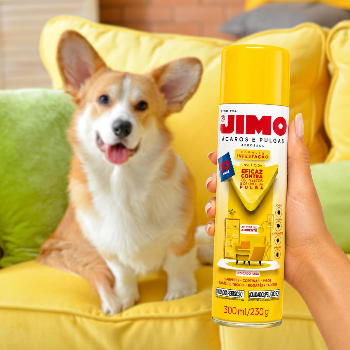 Inseticida Anti Pulgas E Ácaros 300ml Sem Cheiro Jimo
