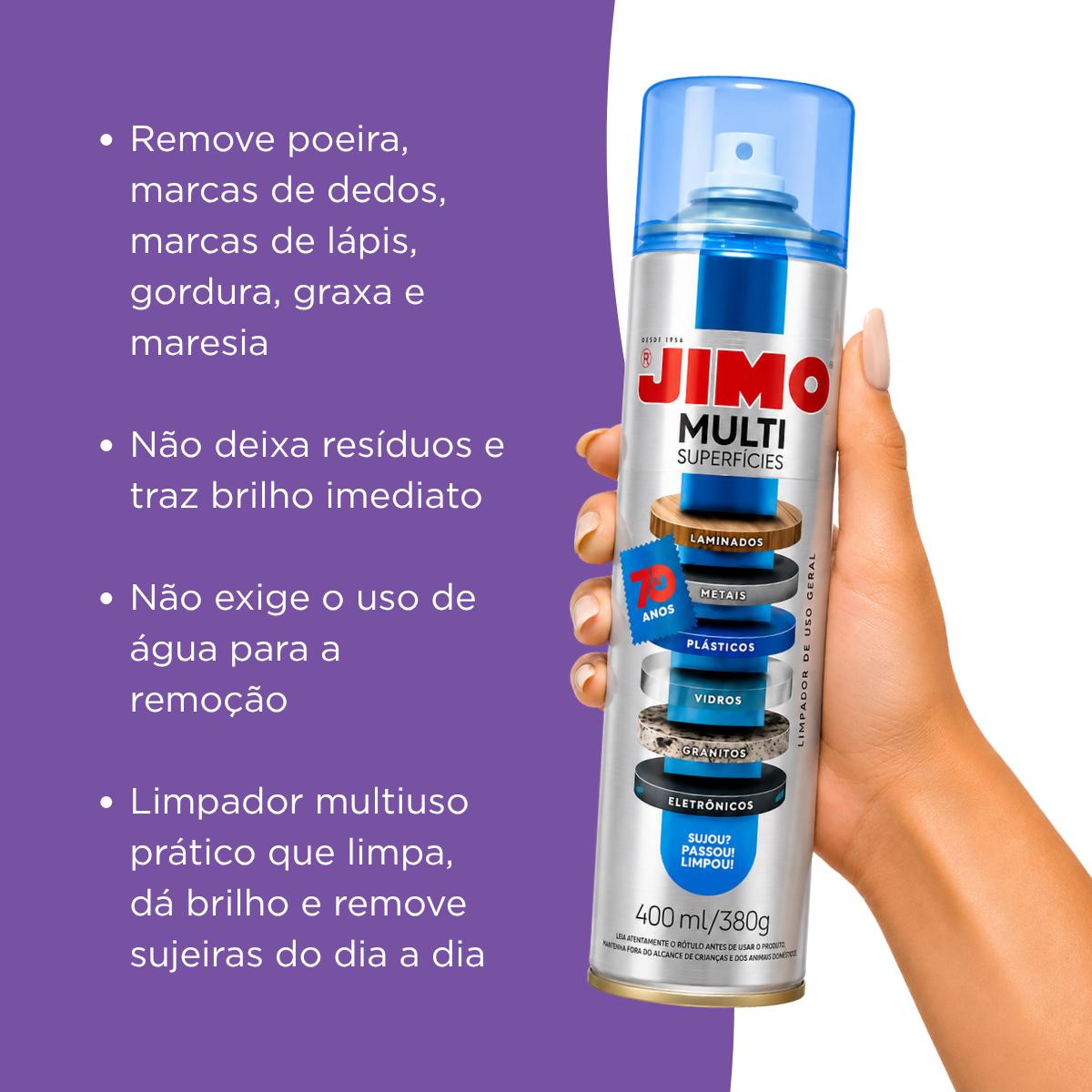 Multi Superfícies 400ml Metal Plástico Eletrônicos Led Jimo