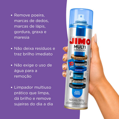Multi Superfícies 400ml Metal Plástico Eletrônicos Led Jimo
