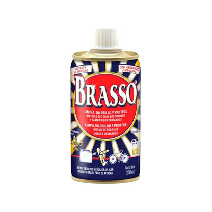 Limpador Polidor de Metais e Cromados Brasso 200ml