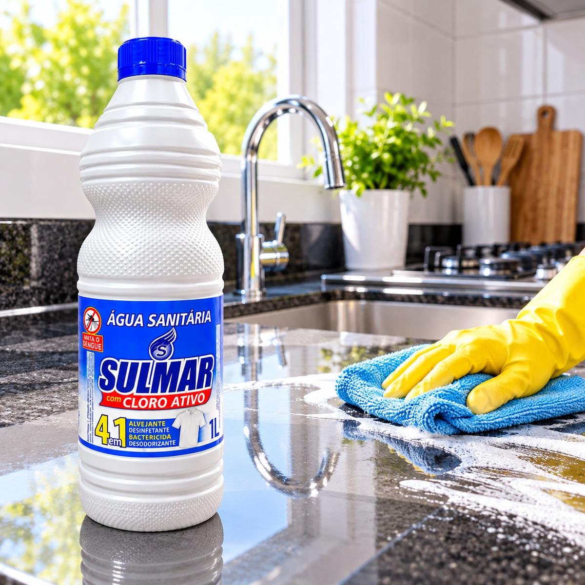 Água Sanitária Sulmar 1 Litro Limpeza