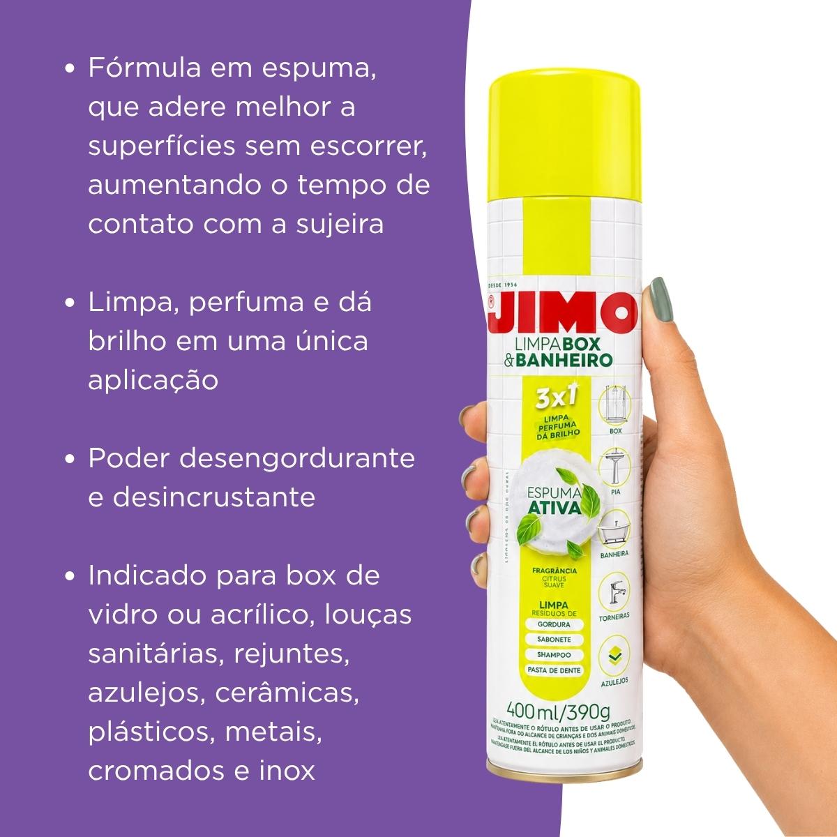 Limpa Box & Banheiro Jimo limpa, perfuma e dá brilho 3 em 1 400ml