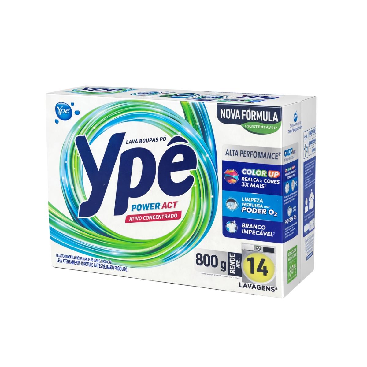Sabão em Pó Ypê Power Act Ativo Concentrado 800g