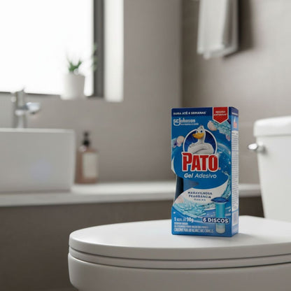 Detergente Sanitário Pato Gel Adesivo Marine Refil 38g