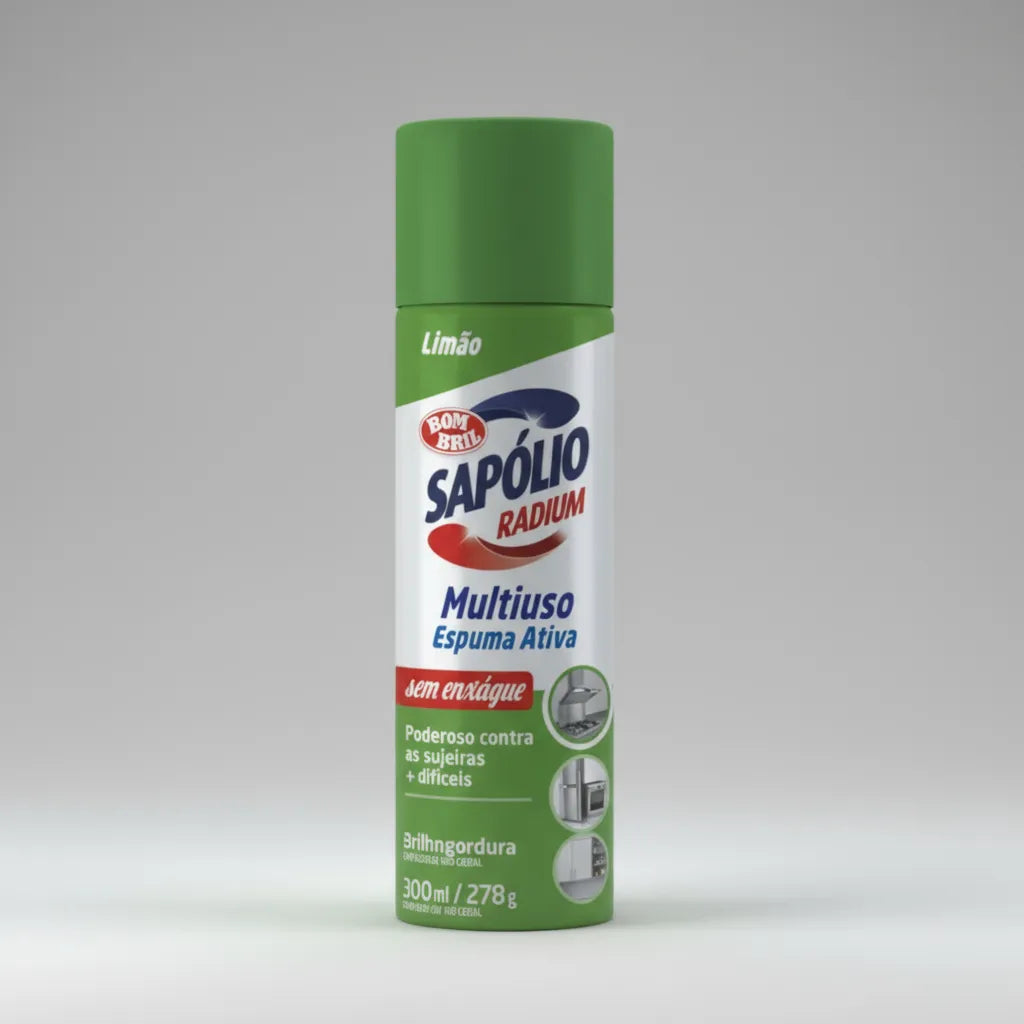 Sapólio Radium Espuma Ativa Bombril 300ml - Limão